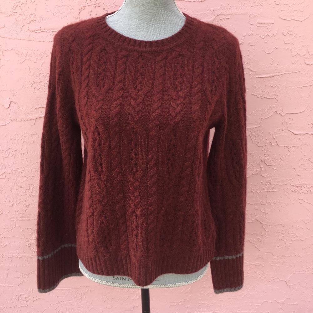 Raffi Sweater Cashmere Cable Knit Ribbed